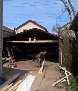 residential garage roofing installation